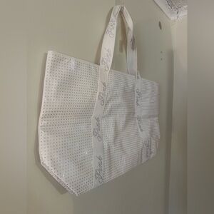 PINK Victoria's Secret White Studded Tote Bag NWT